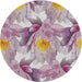 Sideview of Patterned Raspberry Purple Novelty Rug, pat3103