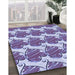 Machine Washable Transitional Blue Rug in a Family Room, wshpat3104blu