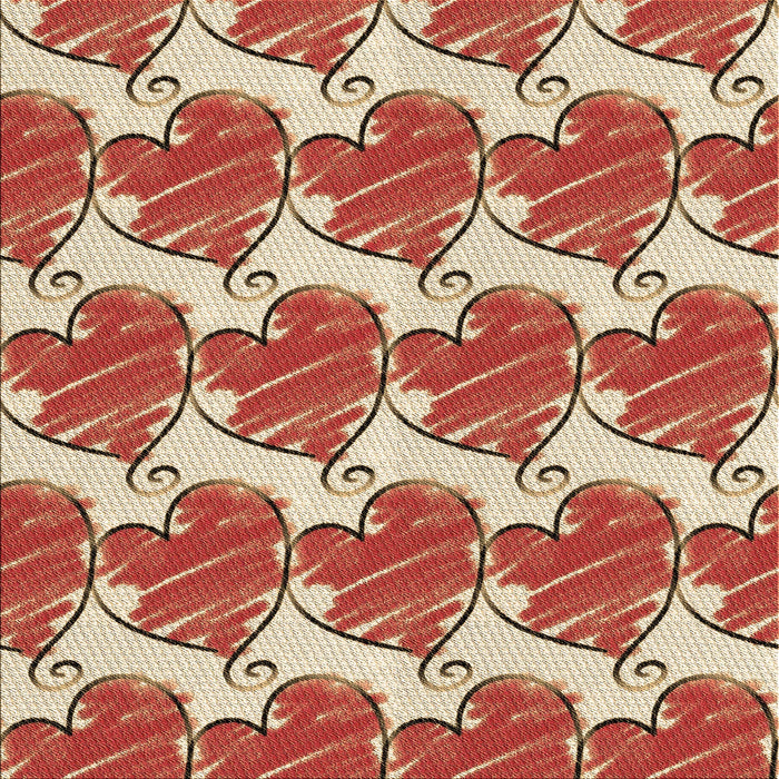 Round Patterned Red Rug, pat3104brn