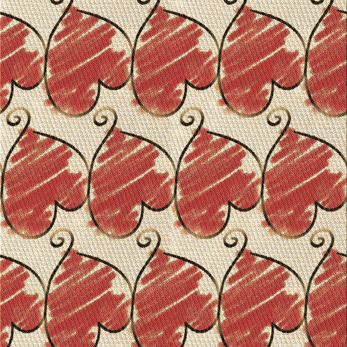 Patterned Red Rug, pat3104brn