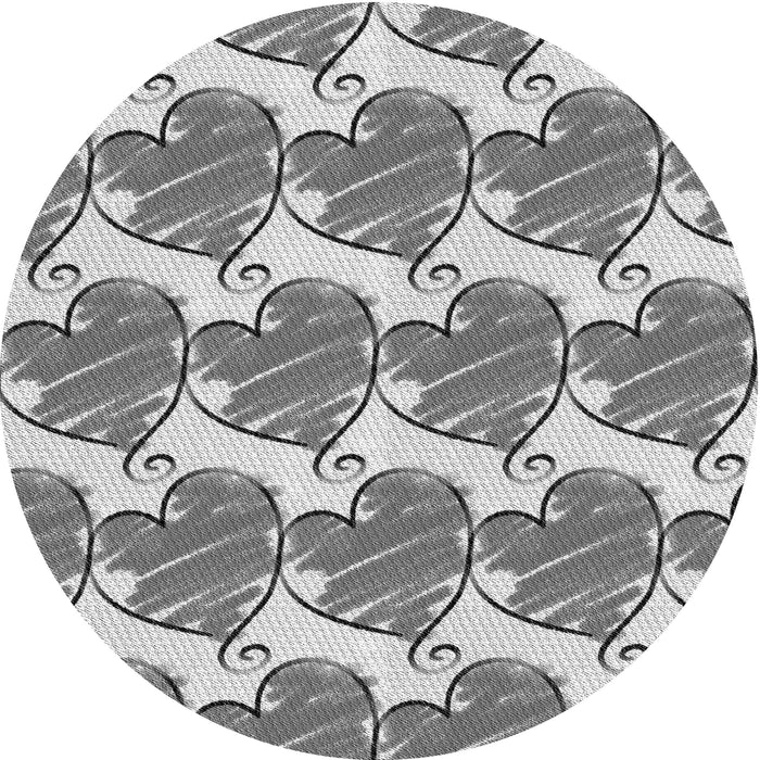 Square Patterned Ash Gray Rug, pat3104gry