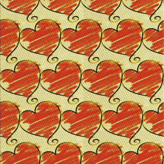 Round Patterned Red Rug, pat3104yw