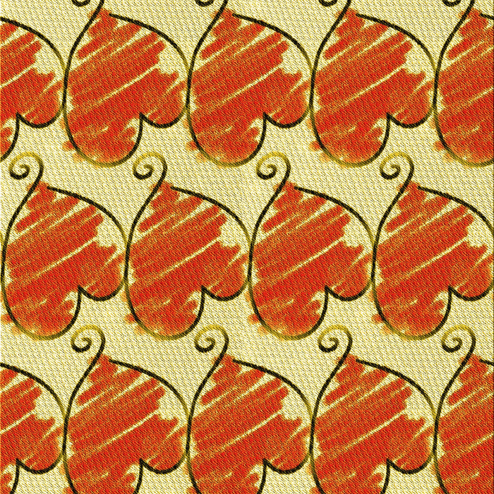 Machine Washable Transitional Red Rug, wshpat3104yw