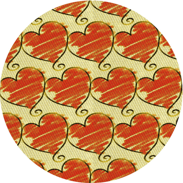 Square Patterned Red Rug, pat3104yw