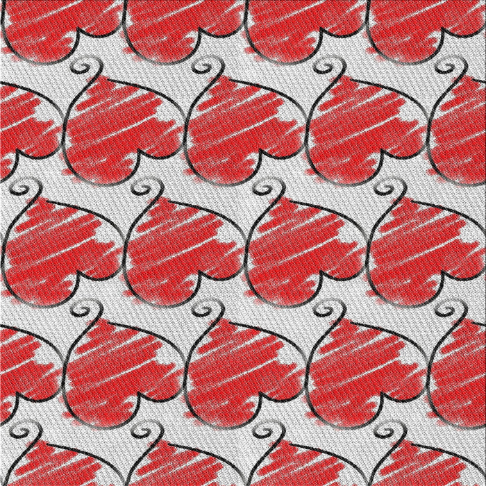 Square Patterned Pale Silver Gray Novelty Rug, pat3104