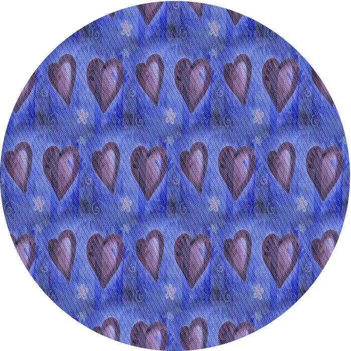 Square Machine Washable Transitional Light Slate Blue Rug in a Living Room, wshpat3105blu