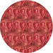 Square Machine Washable Transitional Red Rug in a Living Room, wshpat3105rd