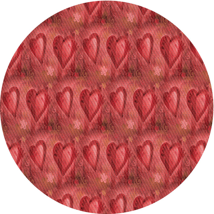 Square Patterned Red Rug, pat3105rd