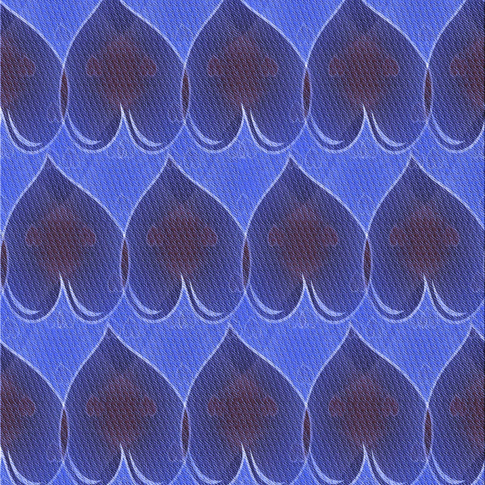 Machine Washable Transitional Sapphire Blue Rug, wshpat3106blu