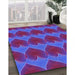 Machine Washable Transitional Dark Magenta Purple Rug in a Family Room, wshpat3106pur