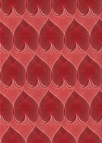 Machine Washable Transitional Red Rug, wshpat3106rd