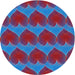 Sideview of Patterned Blue Novelty Rug, pat3106