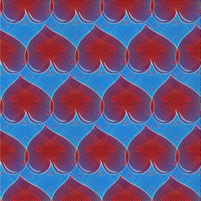 Square Patterned Blue Novelty Rug, pat3106