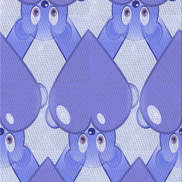 Machine Washable Transitional Jeans Blue Rug, wshpat3107blu