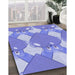 Patterned Jeans Blue Rug in Family Room, pat3107blu