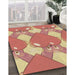 Machine Washable Transitional Red Rug in a Family Room, wshpat3107brn