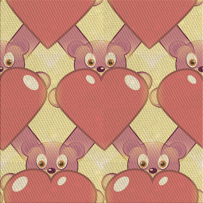 Round Patterned Red Rug, pat3107brn