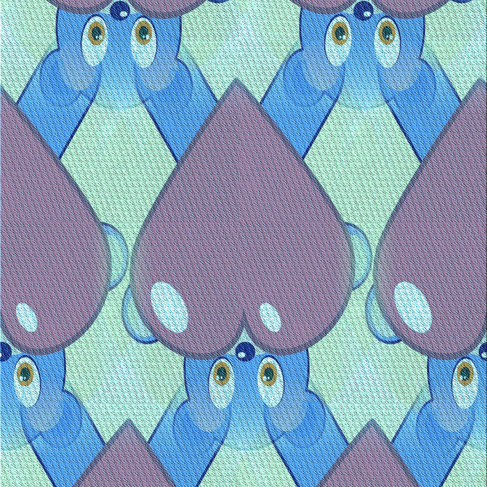 Machine Washable Transitional Diamond Blue Rug, wshpat3107lblu