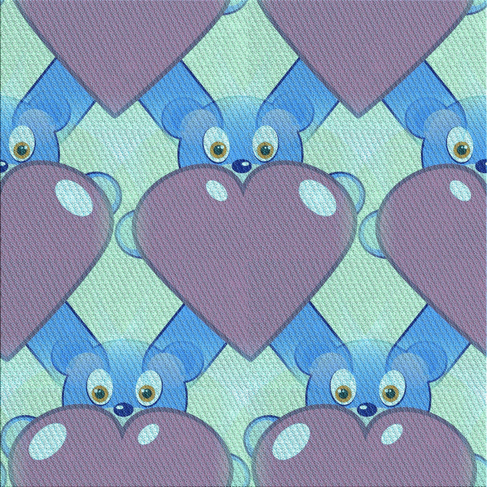 Round Patterned Diamond Blue Rug, pat3107lblu