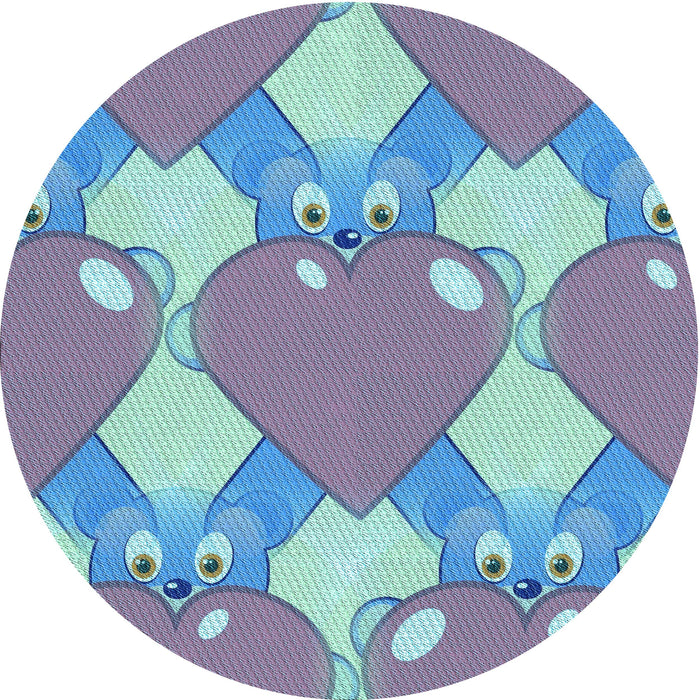 Square Patterned Diamond Blue Rug, pat3107lblu