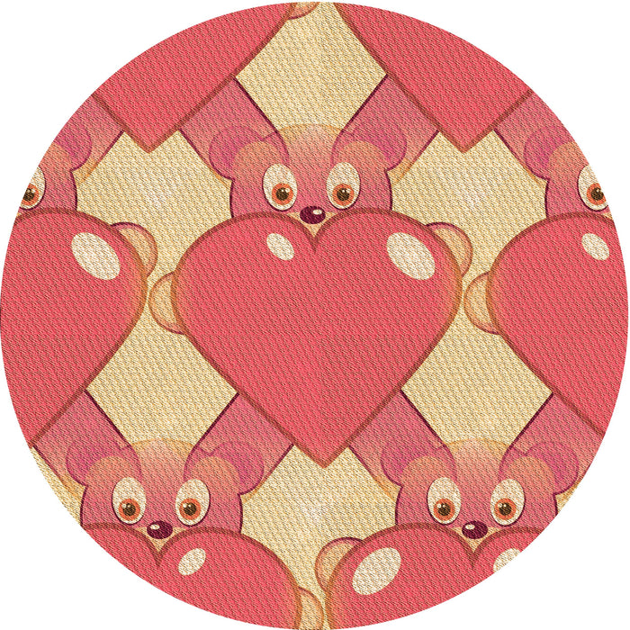 Square Patterned Brown Sand Brown Rug, pat3107org