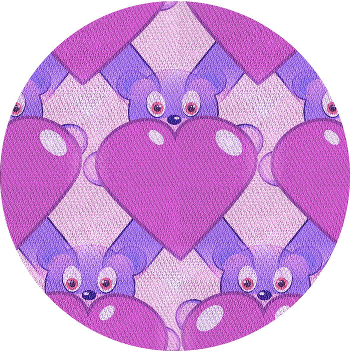 Square Patterned Violet Purple Rug, pat3107pur