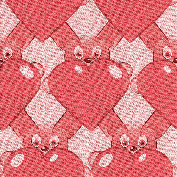 Round Patterned Light Coral Pink Rug, pat3107rd