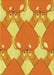 Patterned Orange Red Orange Rug, pat3107yw