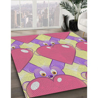 Patterned Pink Novelty Rug, pat3107