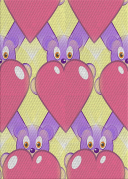 Patterned Pink Novelty Rug, pat3107