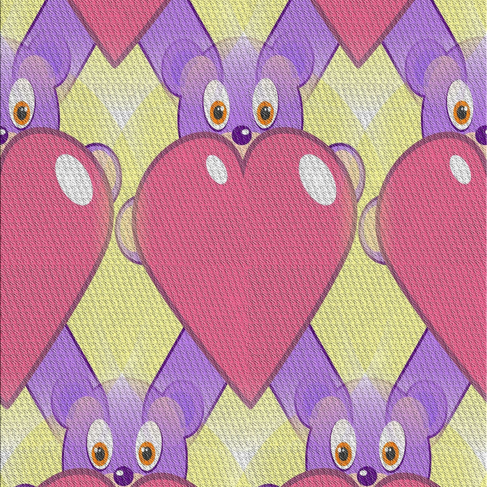 Patterned Pink Novelty Rug, pat3107