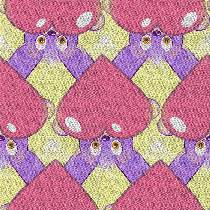 Square Patterned Pink Novelty Rug, pat3107