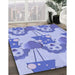 Machine Washable Transitional Blue Rug in a Family Room, wshpat3108blu