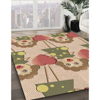 Patterned Light Brown Rug, pat3108brn