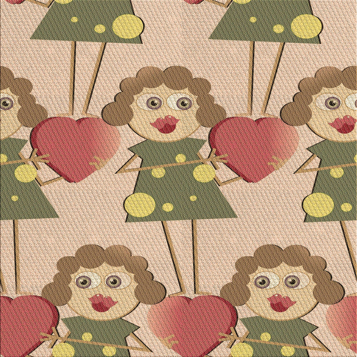 Round Patterned Light Brown Rug, pat3108brn