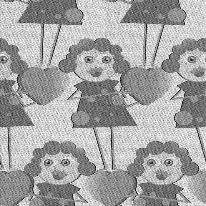 Round Patterned Gray Rug, pat3108gry