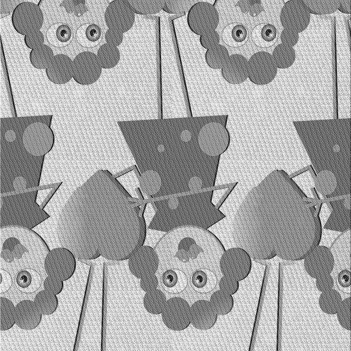 Machine Washable Transitional Gray Rug, wshpat3108gry