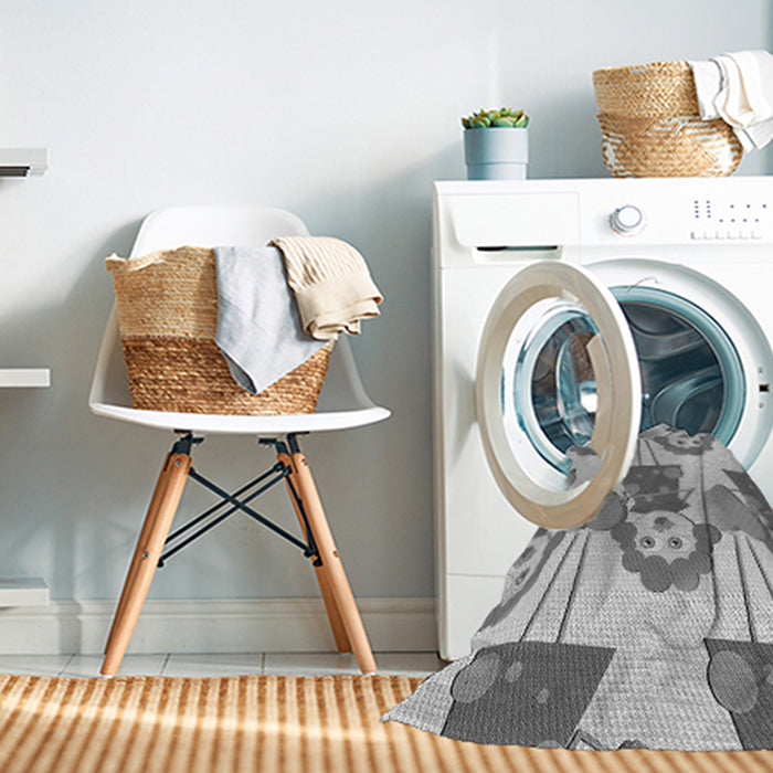 Machine Washable Transitional Gray Rug in a Washing Machine, wshpat3108gry