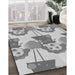 Patterned Gray Rug in Family Room, pat3108gry