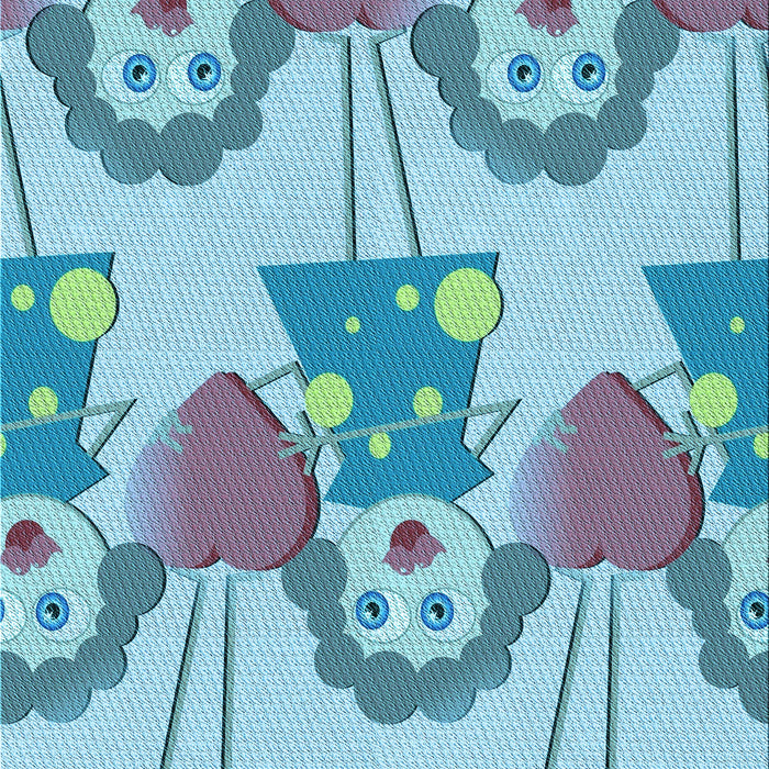 Patterned Glacial Blue Ice Blue Rug, pat3108lblu