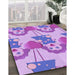 Machine Washable Transitional Mauve Purple Rug in a Family Room, wshpat3108pur