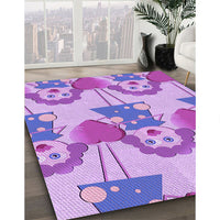 Patterned Mauve Purple Rug, pat3108pur