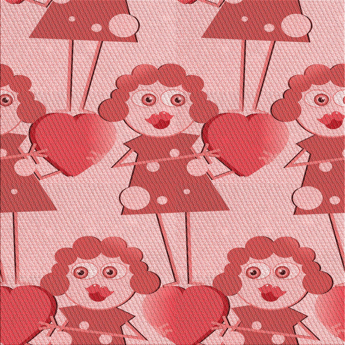 Round Patterned Pastel Pink Rug, pat3108rd