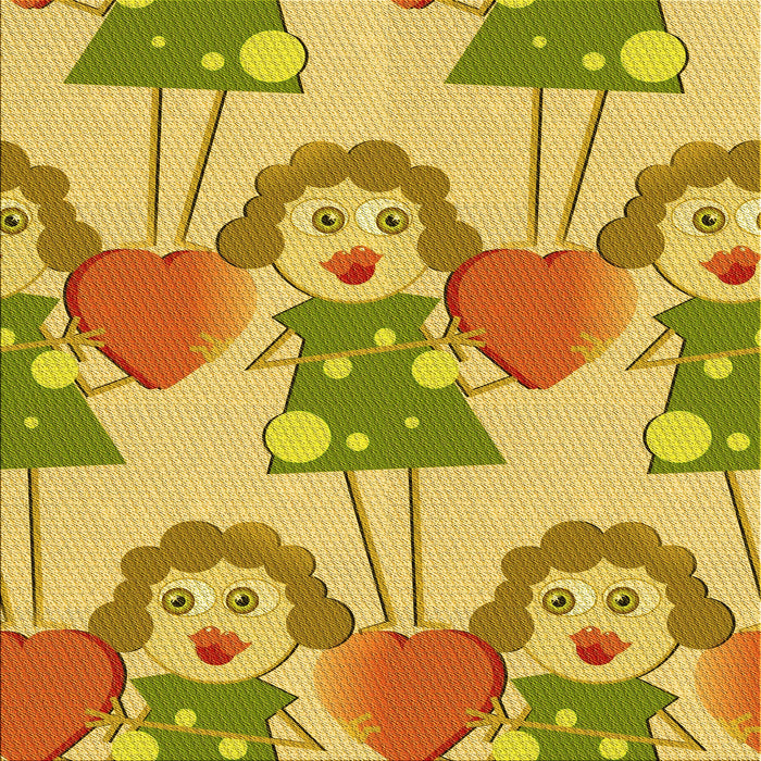 Round Patterned Bright Gold Yellow Rug, pat3108yw