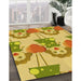 Machine Washable Transitional Bright Gold Yellow Rug in a Family Room, wshpat3108yw