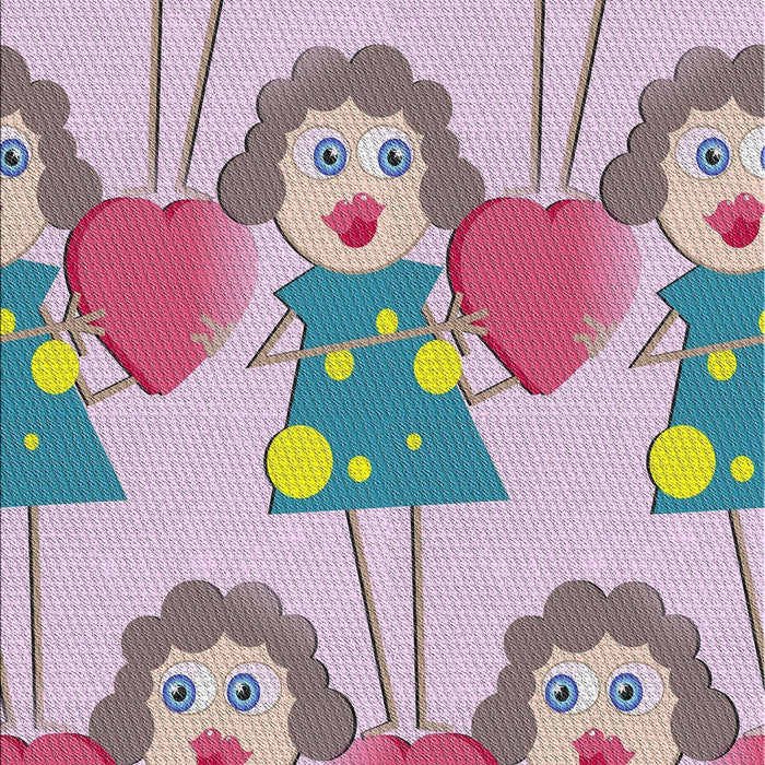 Patterned Mauve Taupe Purple Novelty Rug, pat3108