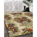 Patterned Red Brown Rug in Family Room, pat3109brn