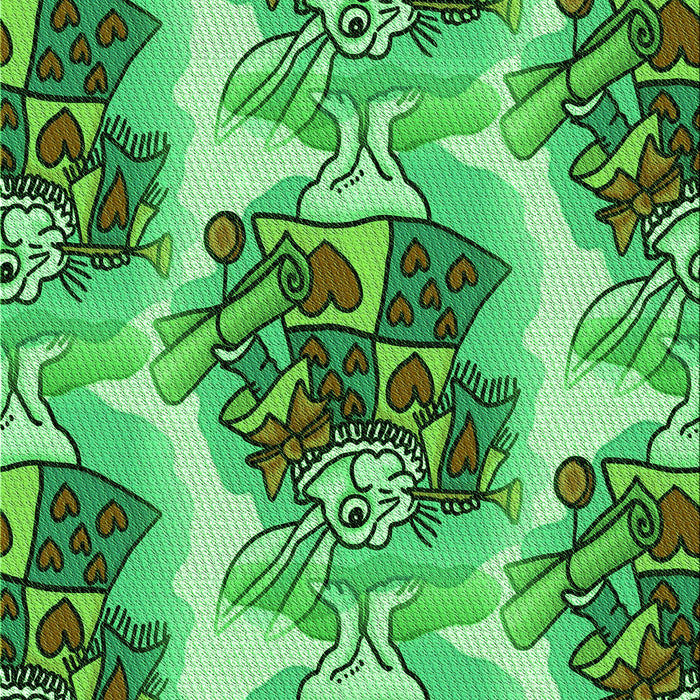 Patterned Green Rug, pat3109grn