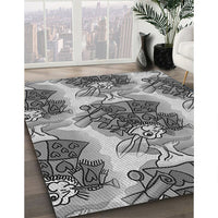 Patterned Silver Gray Rug, pat3109gry