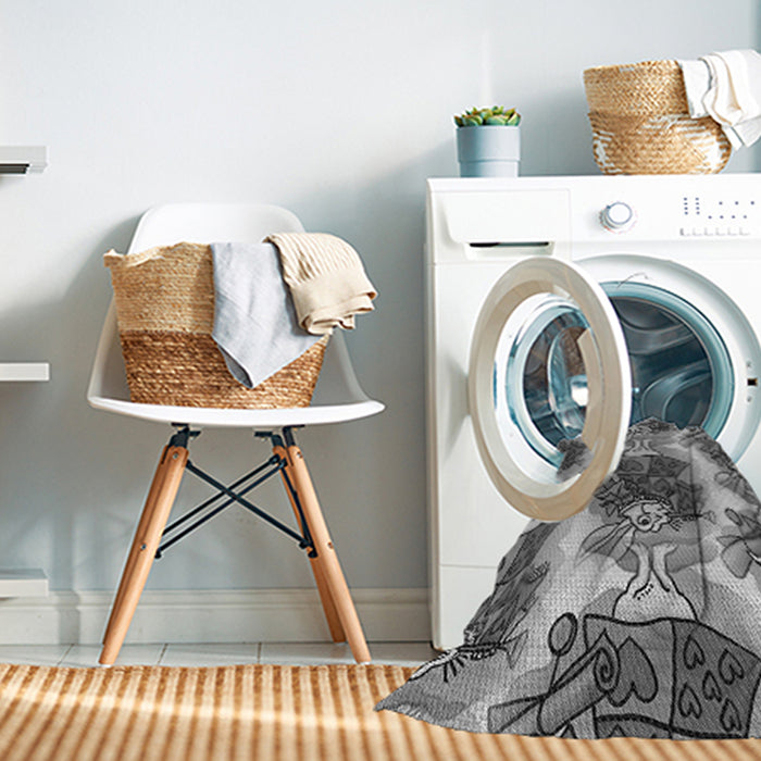 Machine Washable Transitional Silver Gray Rug in a Washing Machine, wshpat3109gry